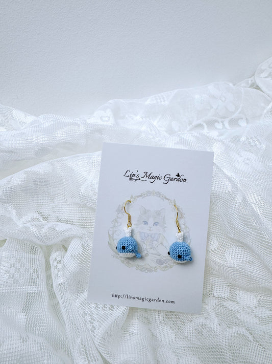 Blue Whale Earrings