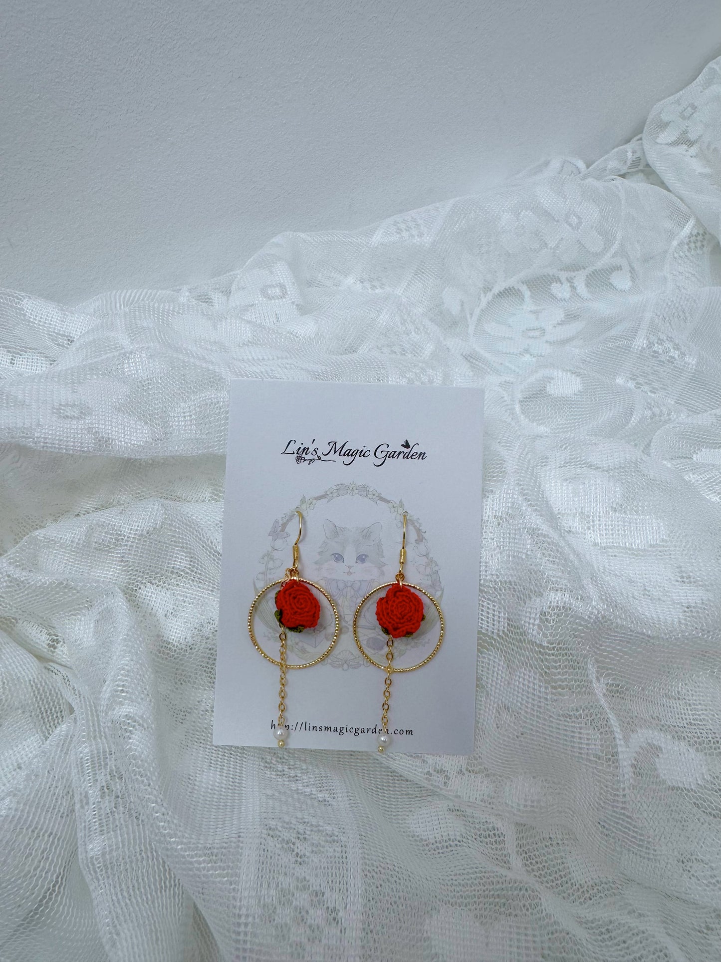 Rose Earrings (Ring)
