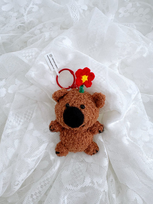 Capybara (With a Red Flower)