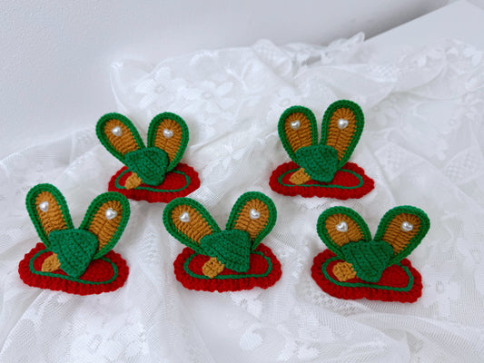 Christmas Bunny Ears Hair Clip