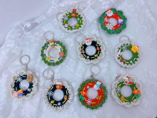 Christmas Mini Wreath Keychain